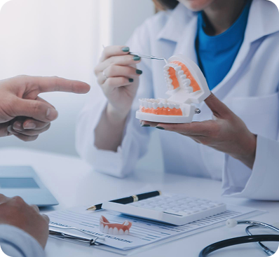 Implant consultation with a dentist